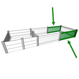 Förlängare för valpar Lekplats 2 sidor på 100 cm